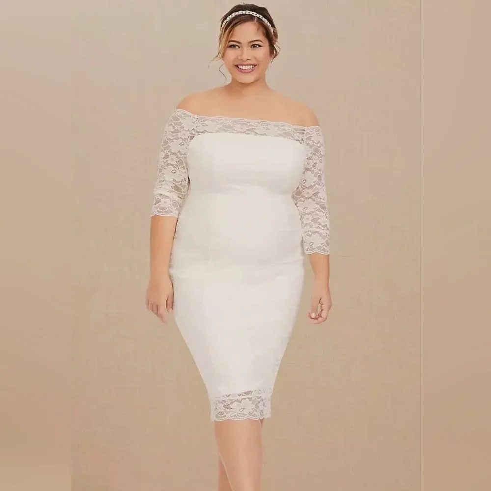 Bodycon White Dress Torrid - Picture 1 of 13